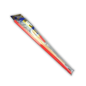 Iskra Alpha 4 XXL Rakete F3 – Silber-Schweifaufstieg zu rotem Spezial-Strobe mit großem silbernen Chrysanthemen-Pistil