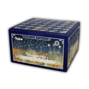 Funke Snowblind FC30-100-5 – 100-Schuss-Feuerwerksbatterie-Set mit Silbercracker-Feuertöpfen, Cracklingschweifen und Titansalut-Finale