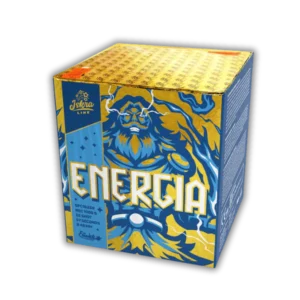 Iskra Energia – F3 Feuerwerksbatterie, 25 Schuss, 48 mm Kaliber, Farbwechsel-Päonien, Goldpalmen, Strobe- und Glitterweiden, Crackling-Finale