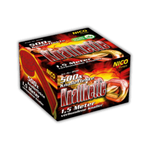 Nico Knallkette 500 F2 (50g NEM) mit 500 Schuss rasanter, extrem lauter Knallfolge.